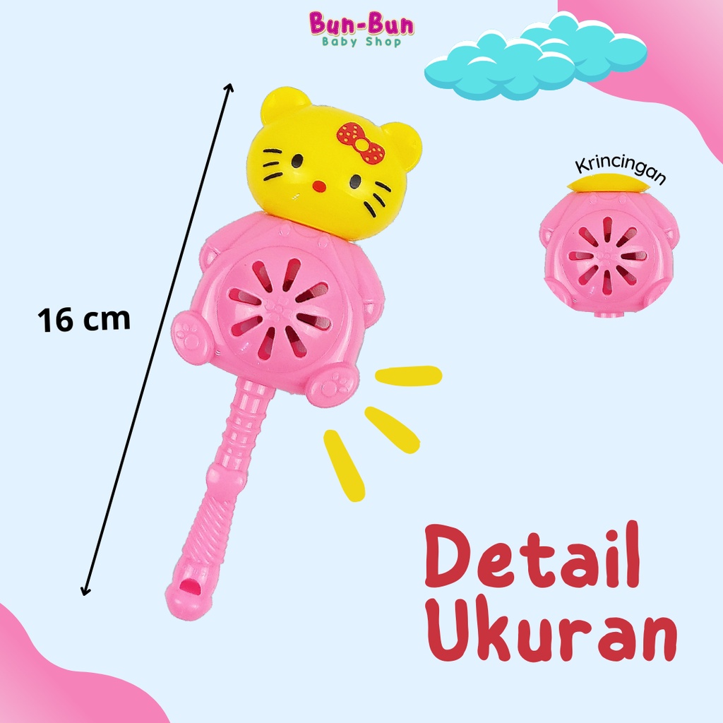 Mainan Bayi Kerincingan Hello Kitty Krincingan Genggam Newborn Anak Bunyi Toys Rattle Unisex Laki Perempuan Motorik Edukasi Lucu Perlengkapan Baru Lahir Peralatan Baby New Born Bunbunbabyshop