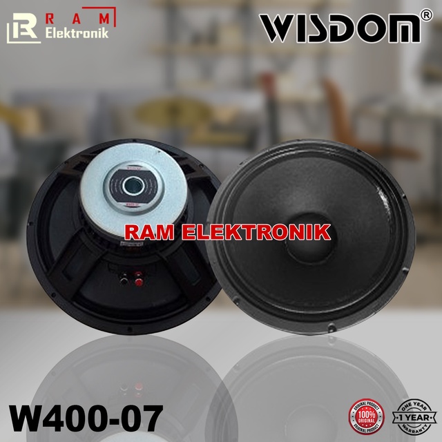 Komponen Speaker 15 Inch WISDOM W400-07 / W40007 Original