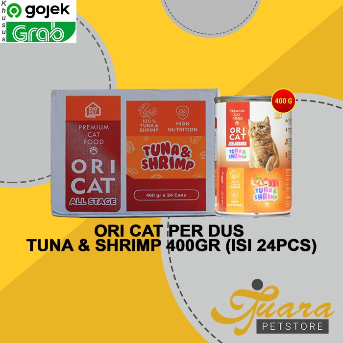 GOSEND Makanan Kucing Basah Ori Cat Kaleng Wet Food Dus 24 PCS 400GR