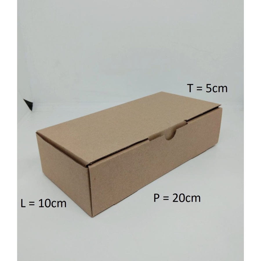 

10pcs KARDUS DIE CUT 20X10X5 CM E-FLUTE COKLAT