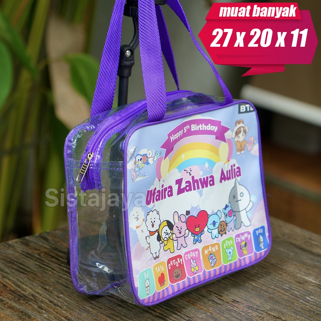 Tas souvenir mika ulang tahun anak BT21 / Tas ulang tahun mika custom / Tas ultah mika custom / Good