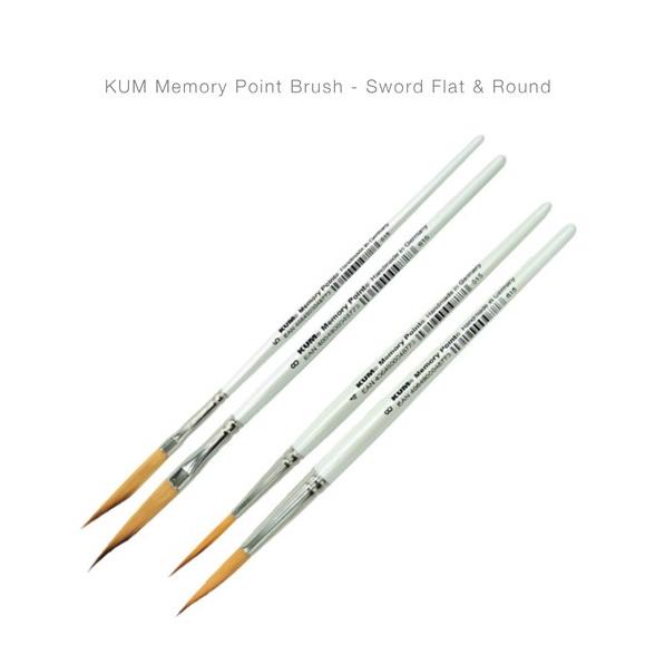 

Kuas Lukis KUM Memory Point Sword Synthetic Brush Short Handle
