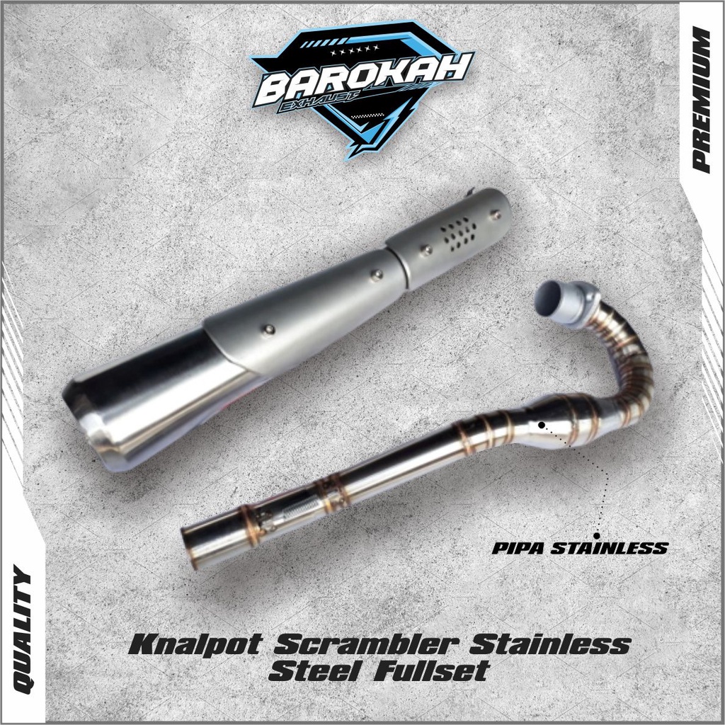 Knalpot Scrambler Basic Mesin Scorpio Tiger Megapro