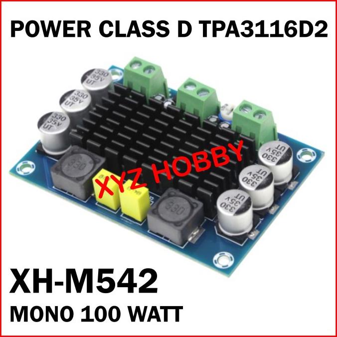 New Xh-M542 Tpa3116D2 Class D Power Amplifier Mono 100W 542 Tpa 3116