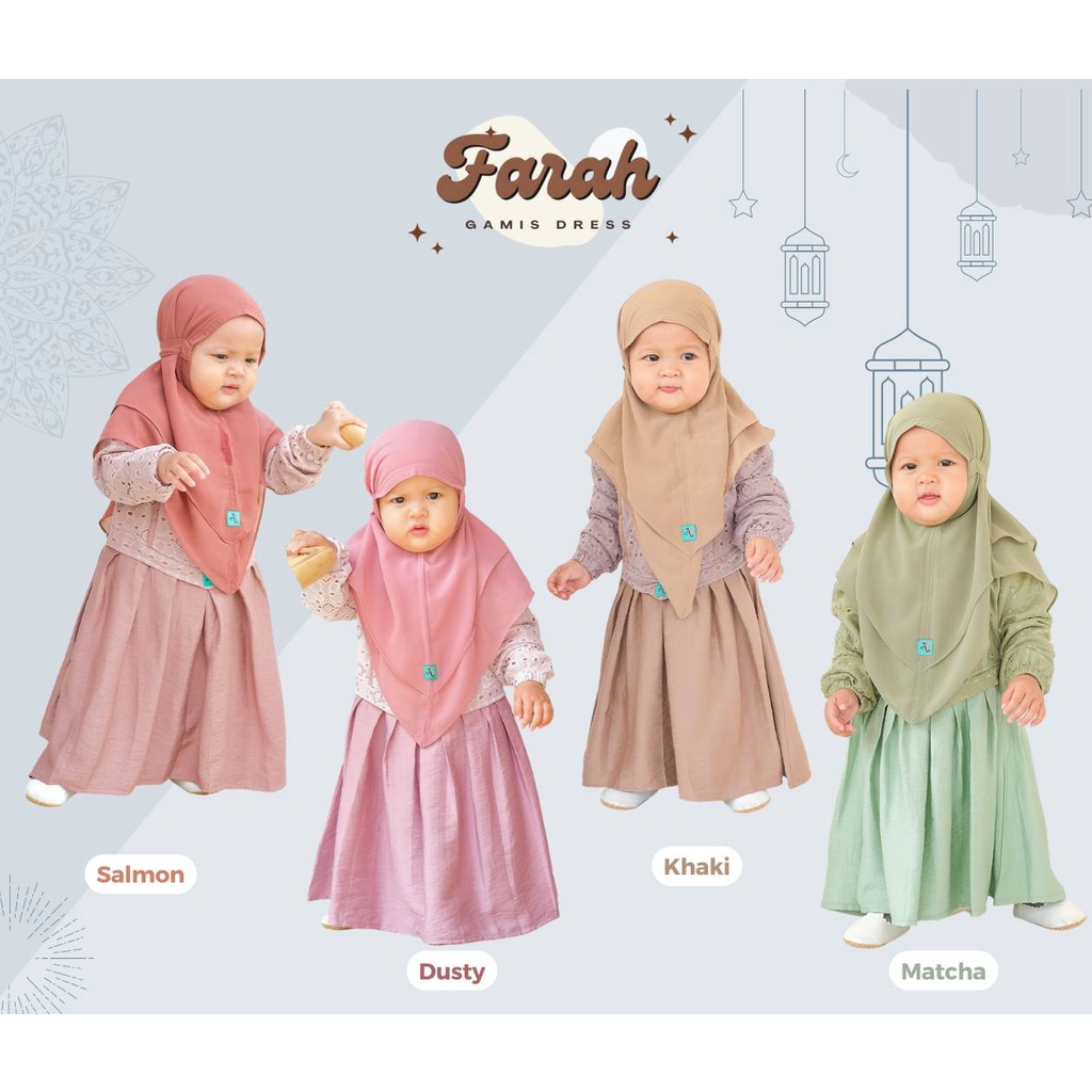 Gamis Farah Series A2KIDS 6 bulan - 6 tahun