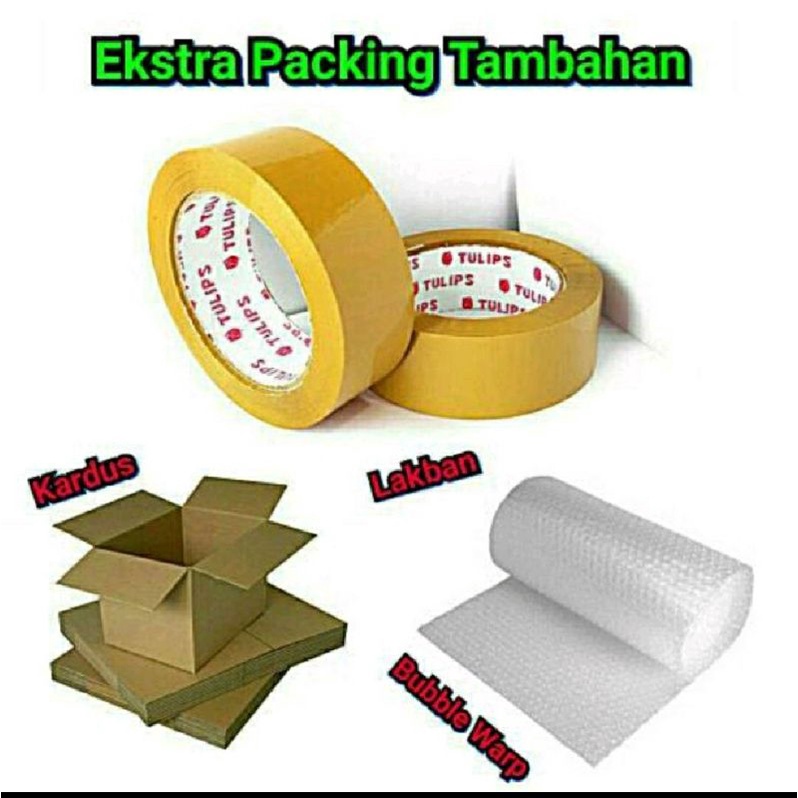 

Packing Ekstra Aman ( Lakban + Bubble Warp + Kardus )
