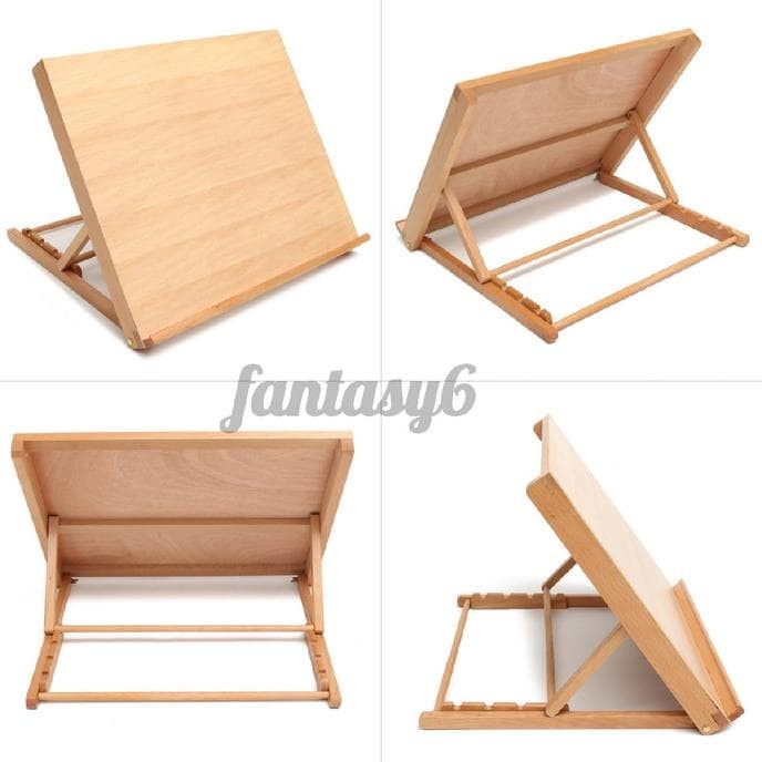 

Terlaris Adjustable Wood Desk Easel Drafting Fold Drawing Board Table Art