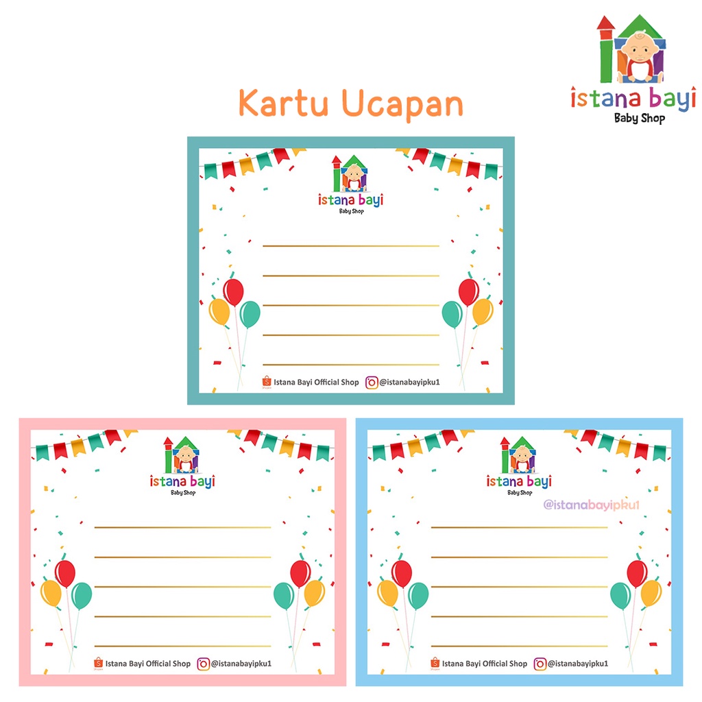 Kartu Ucapan Boy/Girl/Unisex - kartu Ucapan