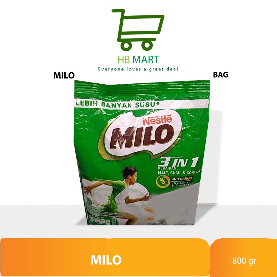 

MINUMAN BUBUK COKELAT NESTLE MILO 3-IN-1 ACTIVE GO POUCH 800GR