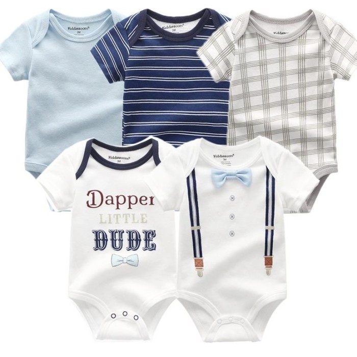 Ready 5 Pcs Baby Clothes Romper Jumpsuit Onesies Pajama Rompers