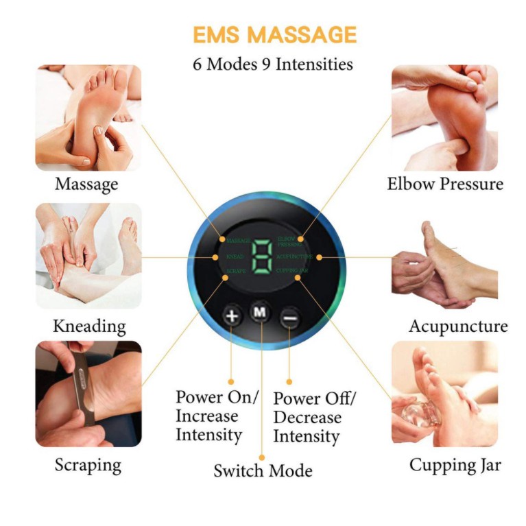 Alat Pijat Kaki Elektrik Akupuntur EMS Foot Massager Mat Massager