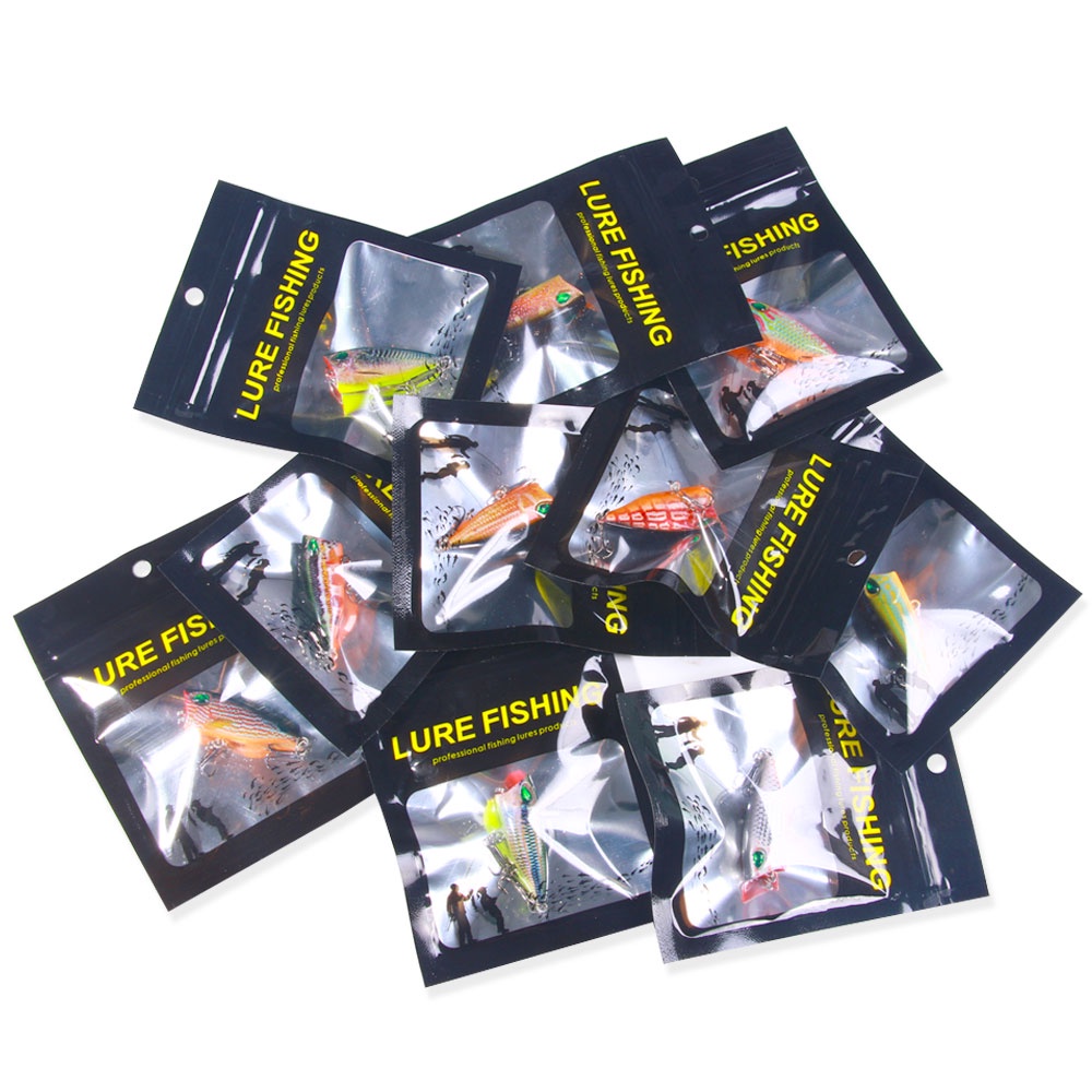 Hengjia 5pcs New Popper Wobblers Lure 40mm/3.2g Kait Kualitas Tinggi 10warna Berbeda Umpan Buatan Engkol Pancing Keras