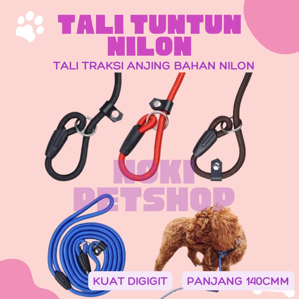 [BISA COD] TALI TUNTUN ANJING ADJUSTABLE BAHAN NILON UNTUK OUTDOOR ANJING RANTAI ANJING NYLON PET ROPE PET LEASH PET CHAIN DOG TRAINING LEASH TALI ANJING