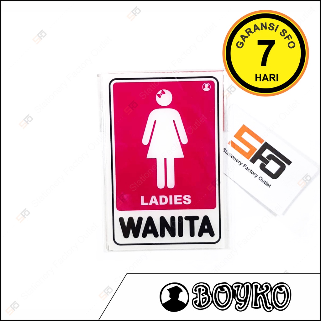 

Akrilik Ladies - Acrylic Sign 15cm x 10cm Wanita