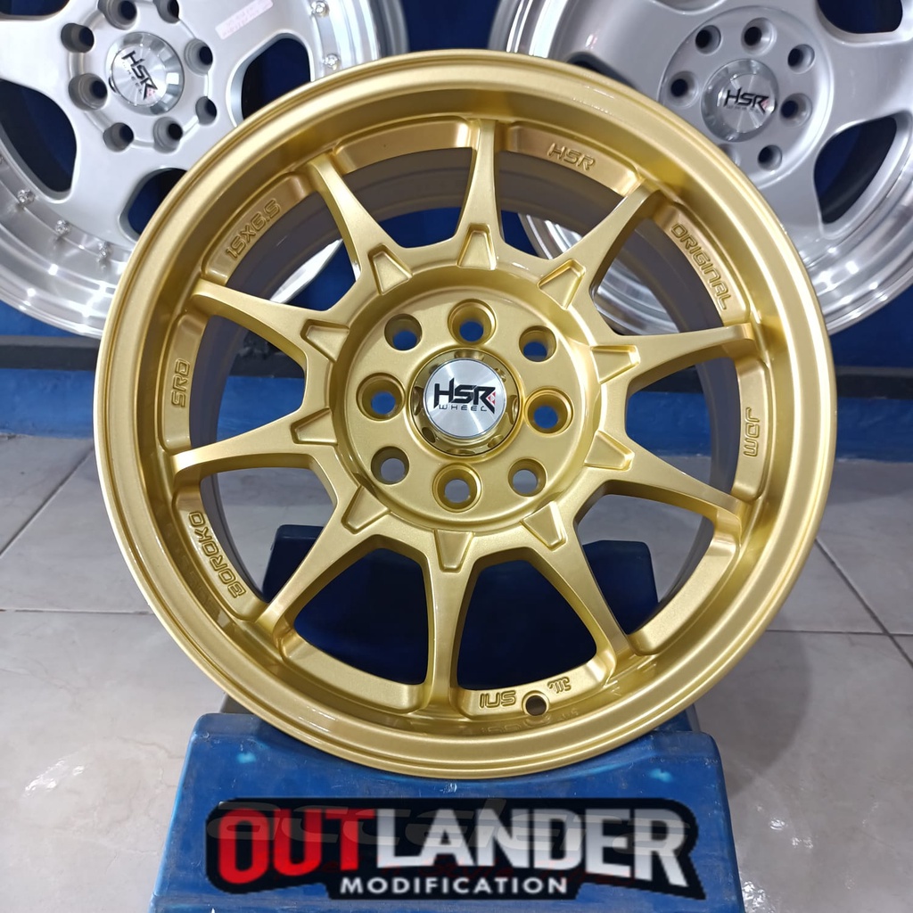 Velg HSR Ring 15 Type BOROKO SRD Mobil Brio Yaris Jazz Mobilio Avanza R15 GOLD