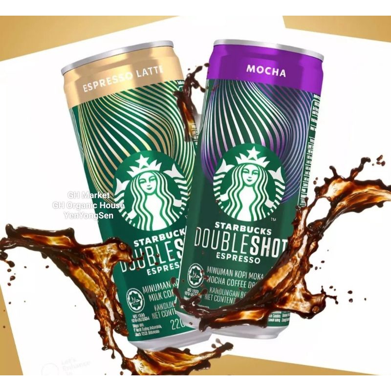 

Kopi Starbucks 220ml NEW COFFEE Kaleng (Espresso Latte/Mocha) Espresso