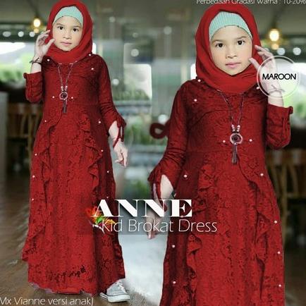 Baju Gamis Muslim Anak Perempuan Syari Umur 5-7 Tahun Premium