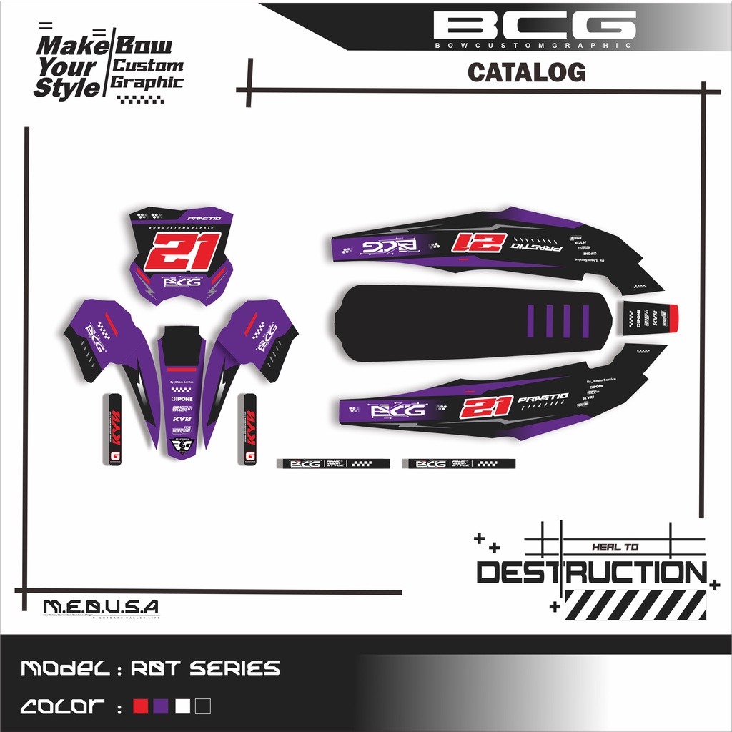 DECAL RBT FULL CUSTOM JUPITER Z X KX 450