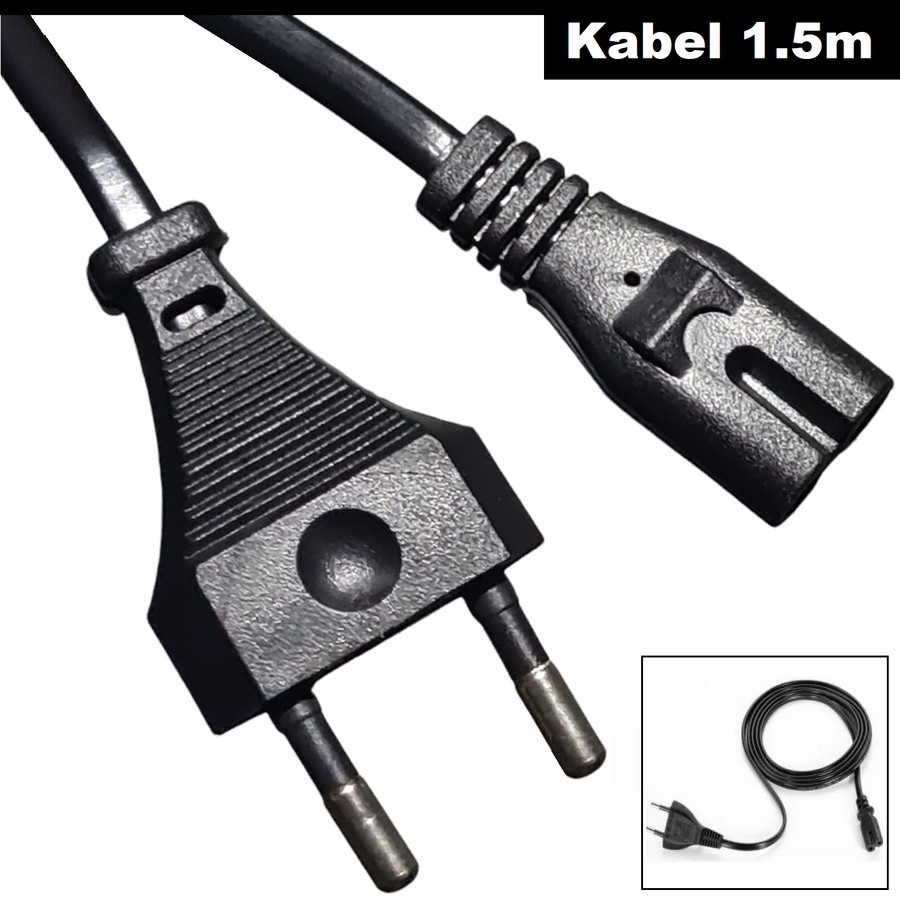 Kabel Power Printer kabel angka 8 kabel printer HP Epson 1,5meter