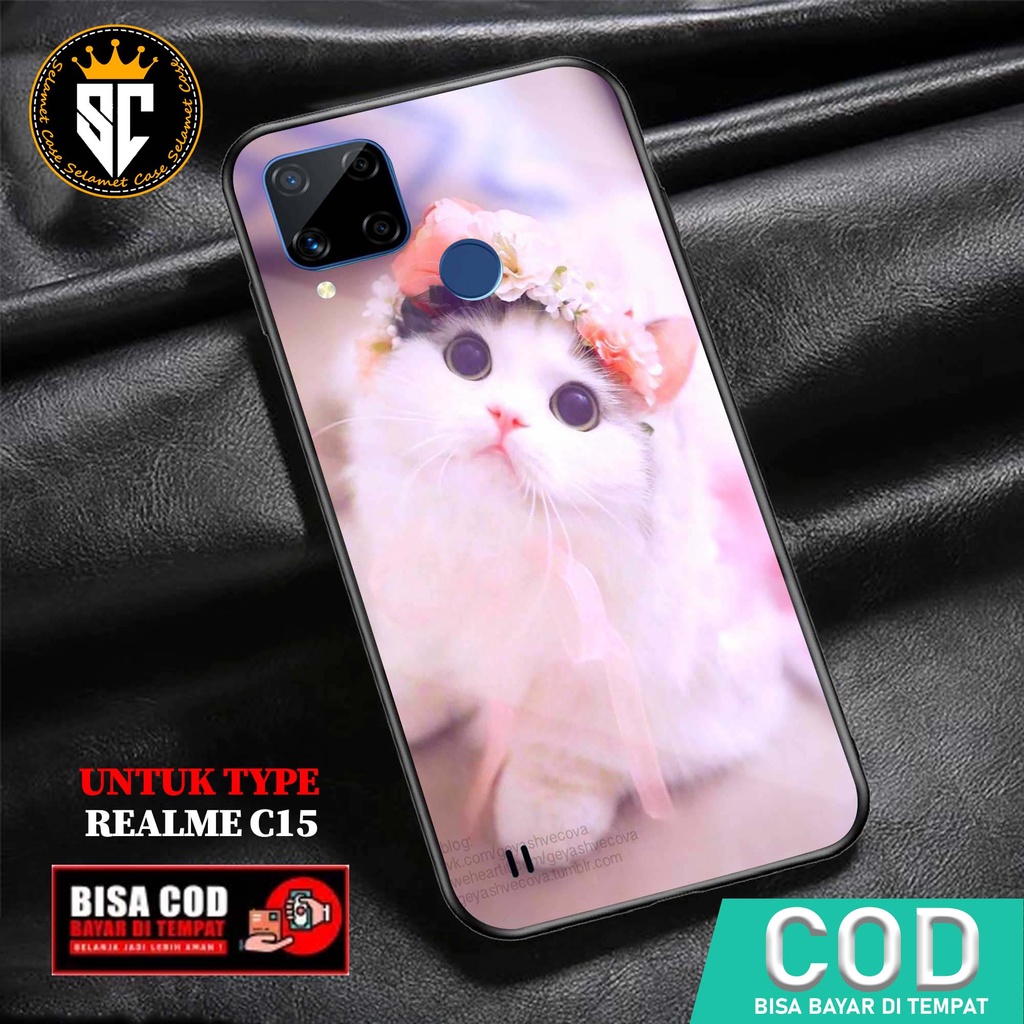 Case Realme C15 Casing Realme C15 Selamet Case [CAT] Case Glossy Case Aesthetic Custom Case Anime Pe