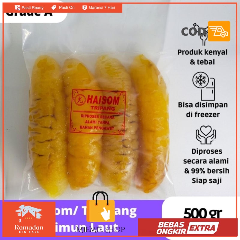 

Teripang haisom gosok 500gr bangka belitung siap masak hoisem hai som