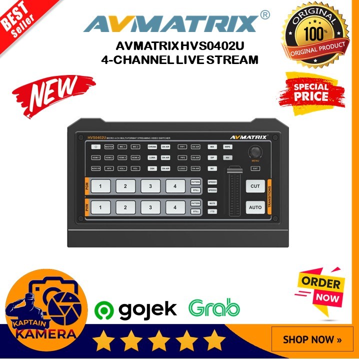 AVMATRIX HVS0402U 4-CHANNEL LIVE STREAMING VIDEO SWITCHER