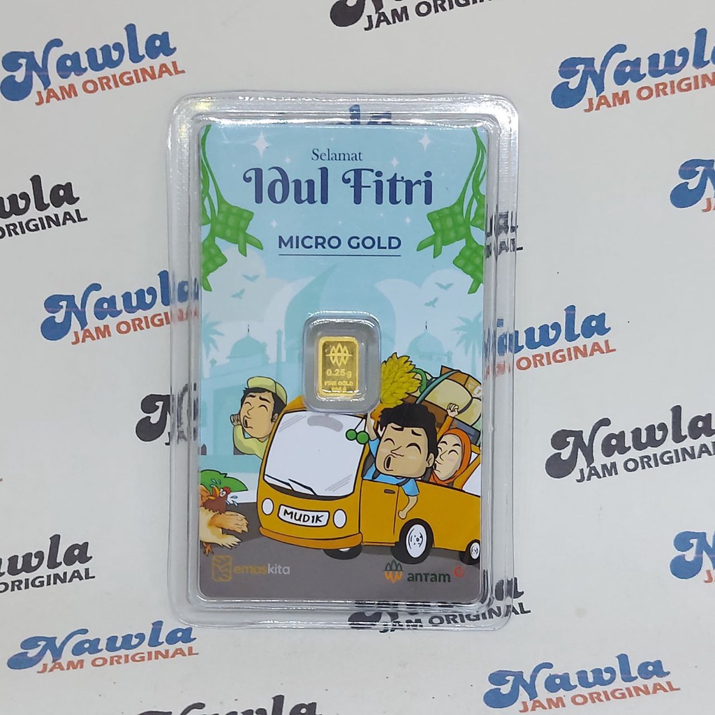 Micro Gold Edisi Idul Fitri Logam Mulia 24 Karat Antam x Hartadinata Emaskita Gift Series  0.1 gram 0.25 gram