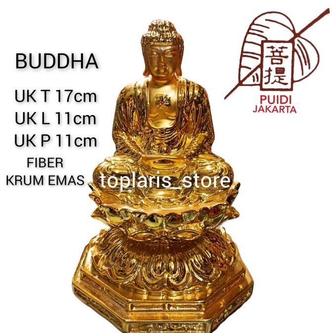 Patung Buddha Emas Krum 7in