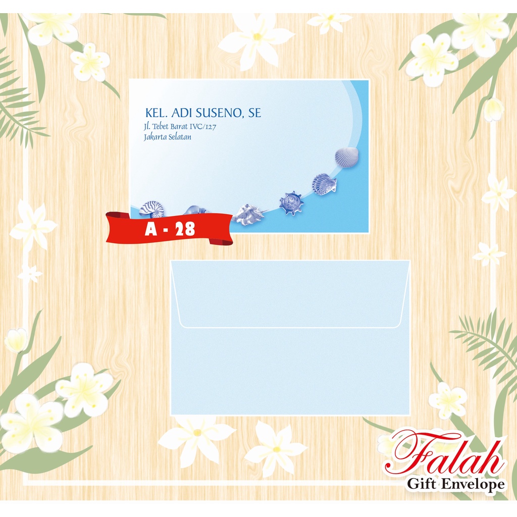 

Amplop Falah atau Angpau Falah kode A 28 muat uang kertas harga termurah