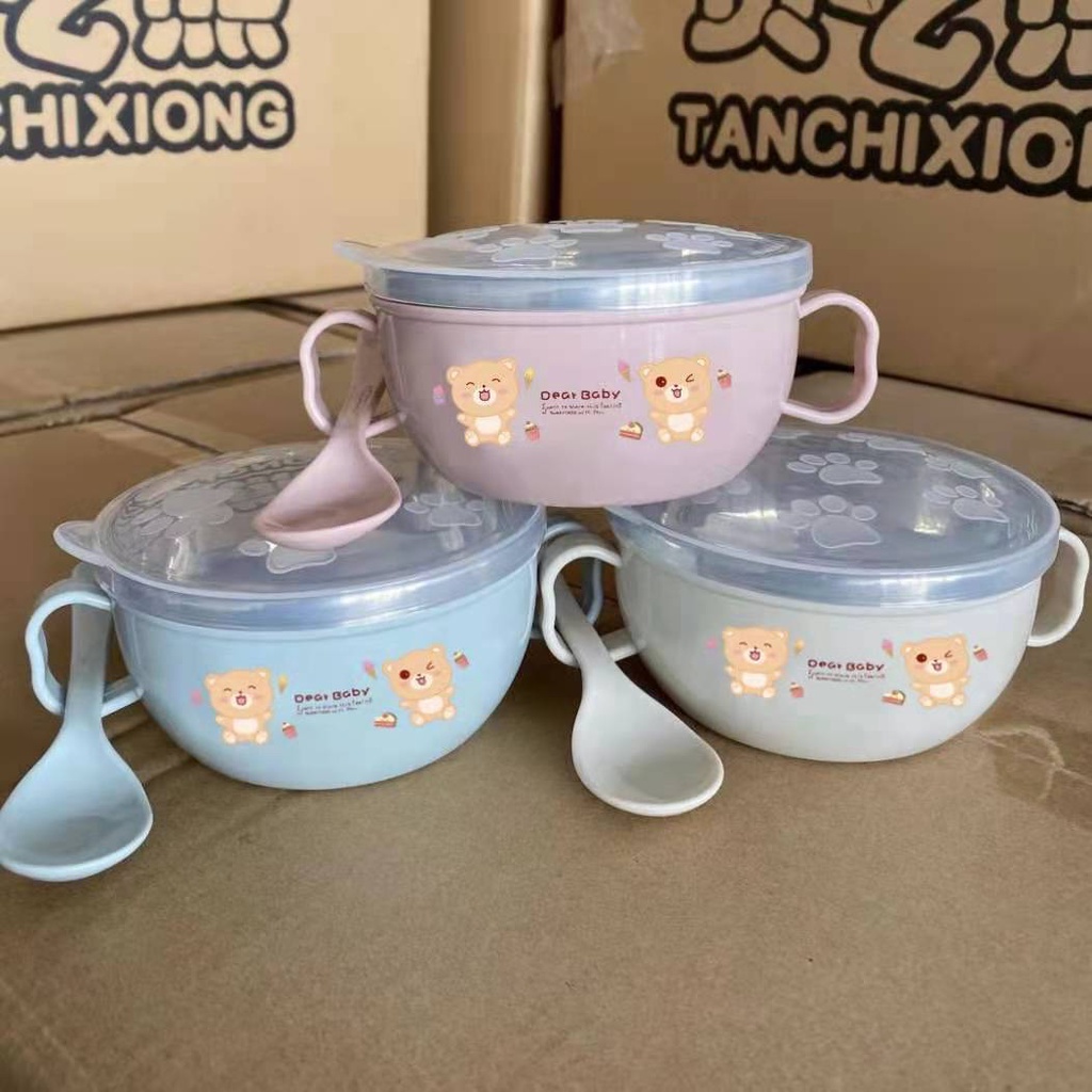 Mangkok Stainless / Mangkok Tutup Kedap Udara Mpasi Anak Bayi