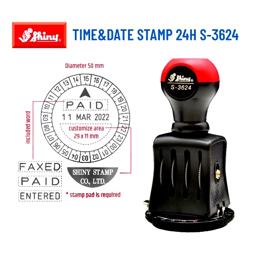

Stempel tanggal dan jam / stempel shiny/ stamp tanggal dan jam merek shiny 3624