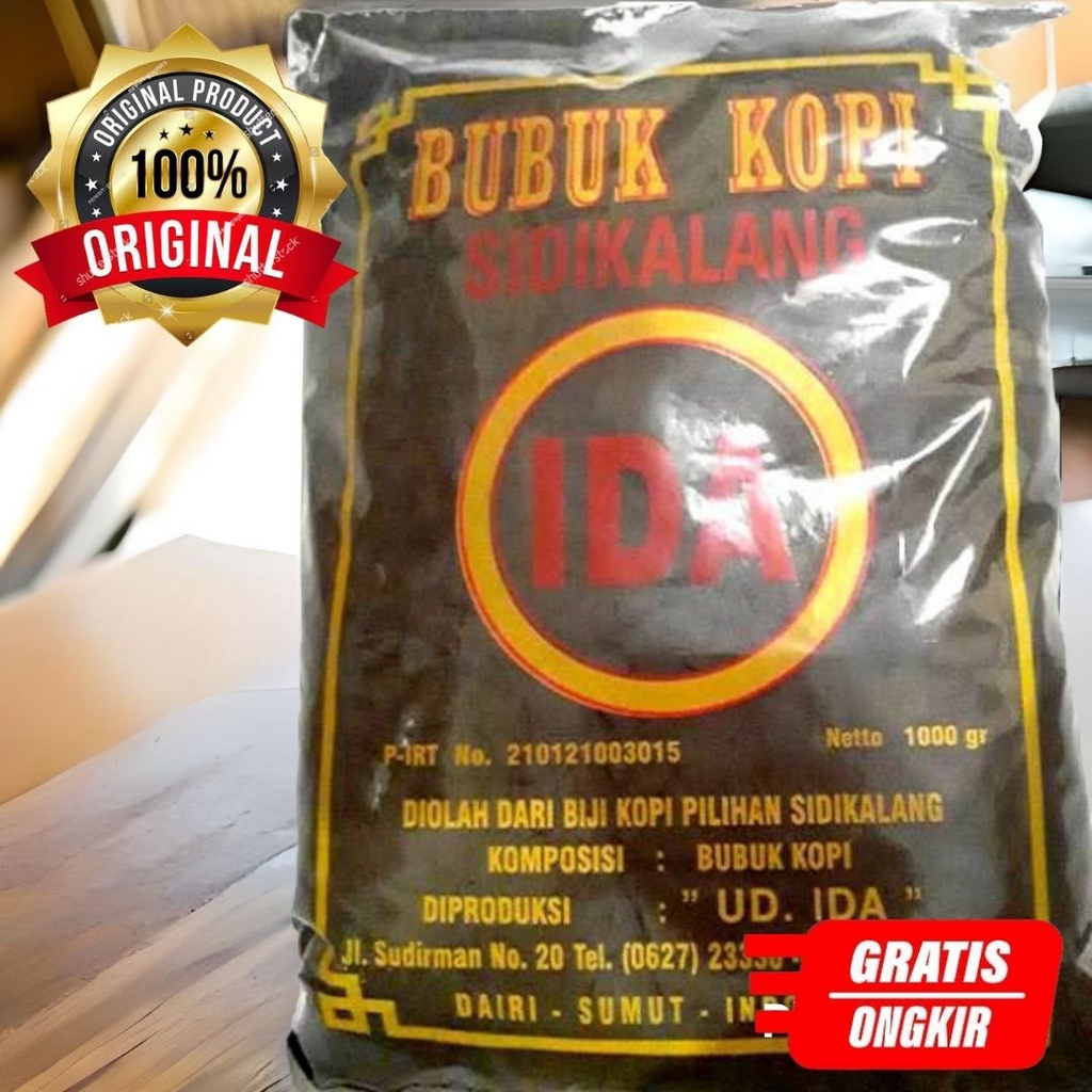 

Kopi IDA Kopi Robusta Bubuk Asli Sidikalang (500 gr)