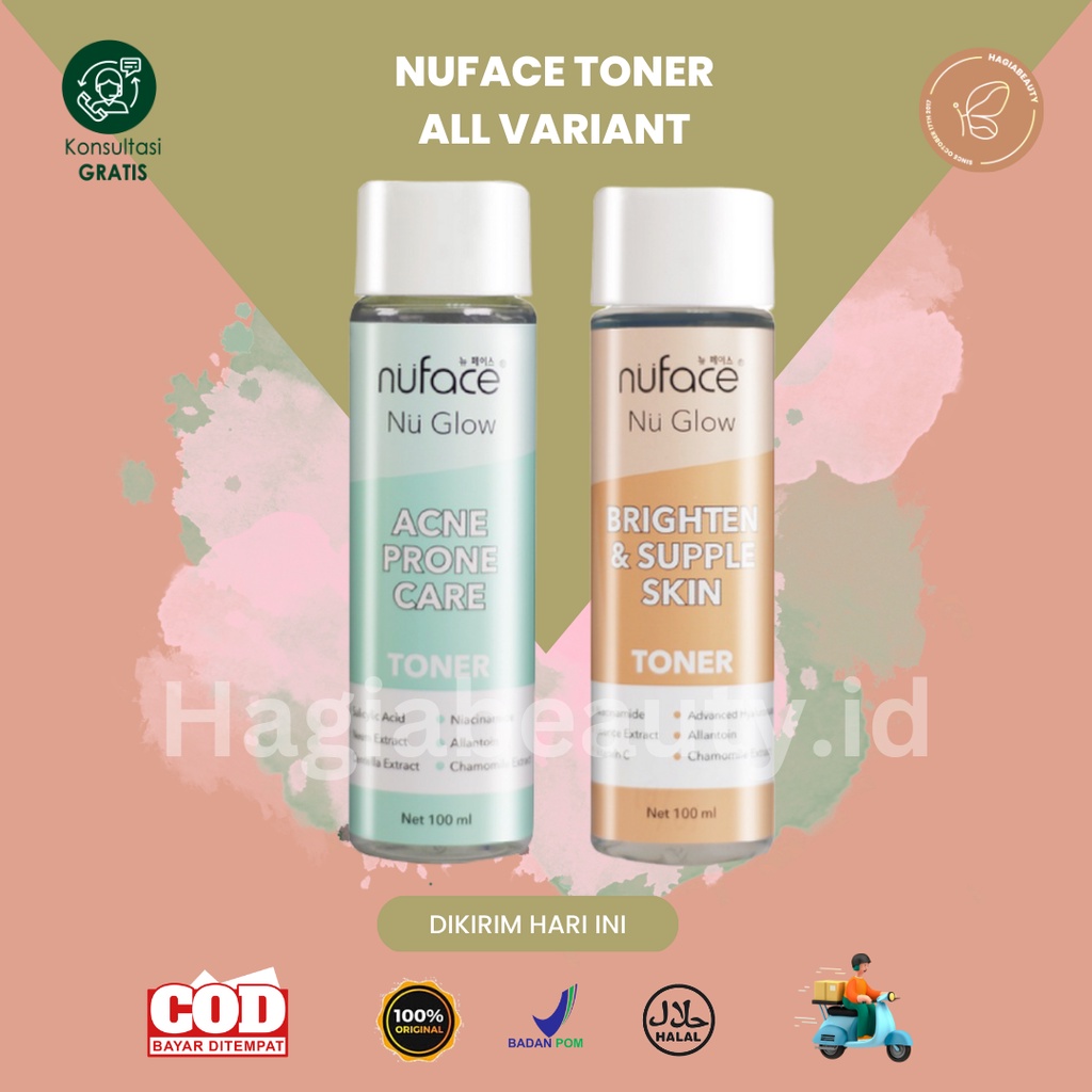 Bisa COD - Nuface Toner Series Acne Prone Care | Bright &amp; Supple Skin 100ml