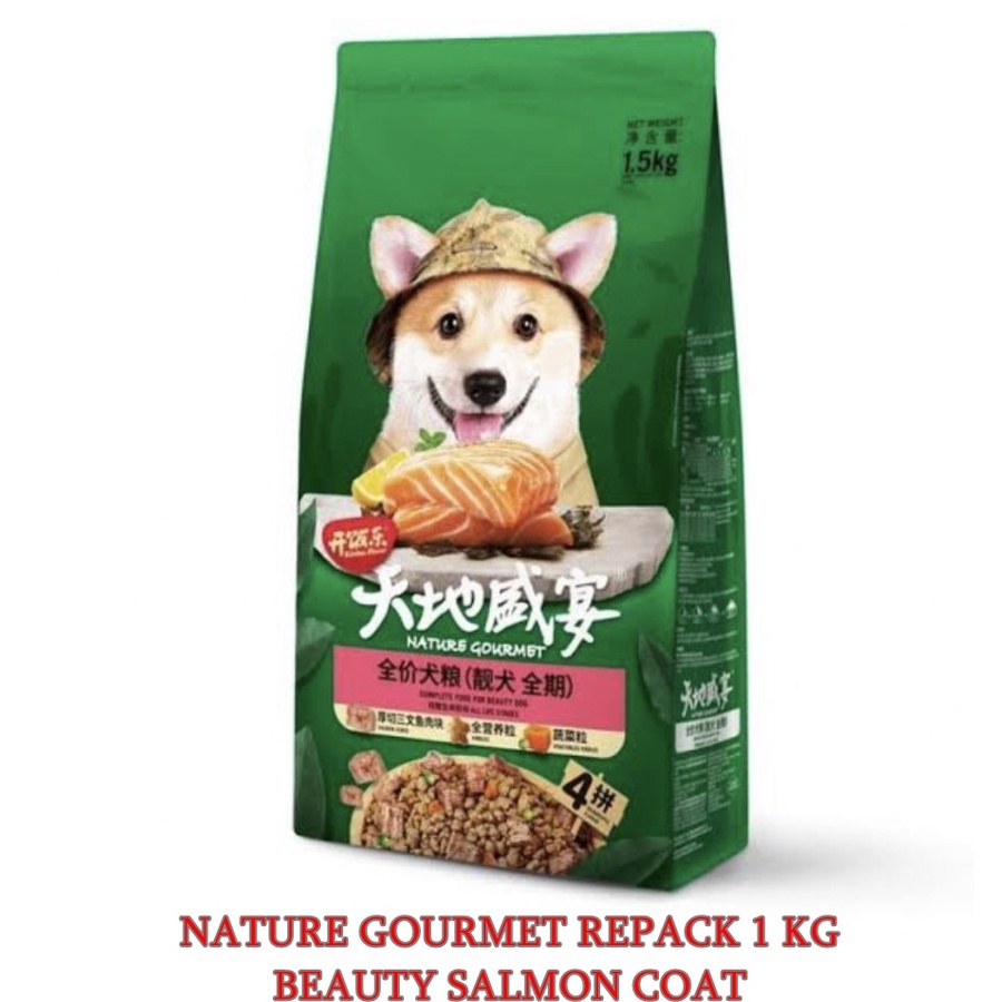 

23bagusmenshop - Kitchen Flavor Dog Food Repack 1Kg Nature Gourmet Premium Anjing & Puppy