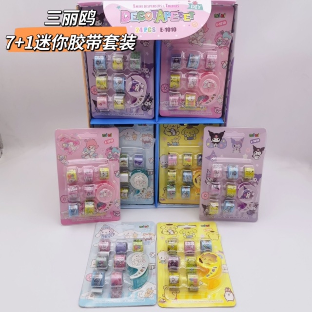 

deco tape set 1 mini dispensers 7 refill sanrio