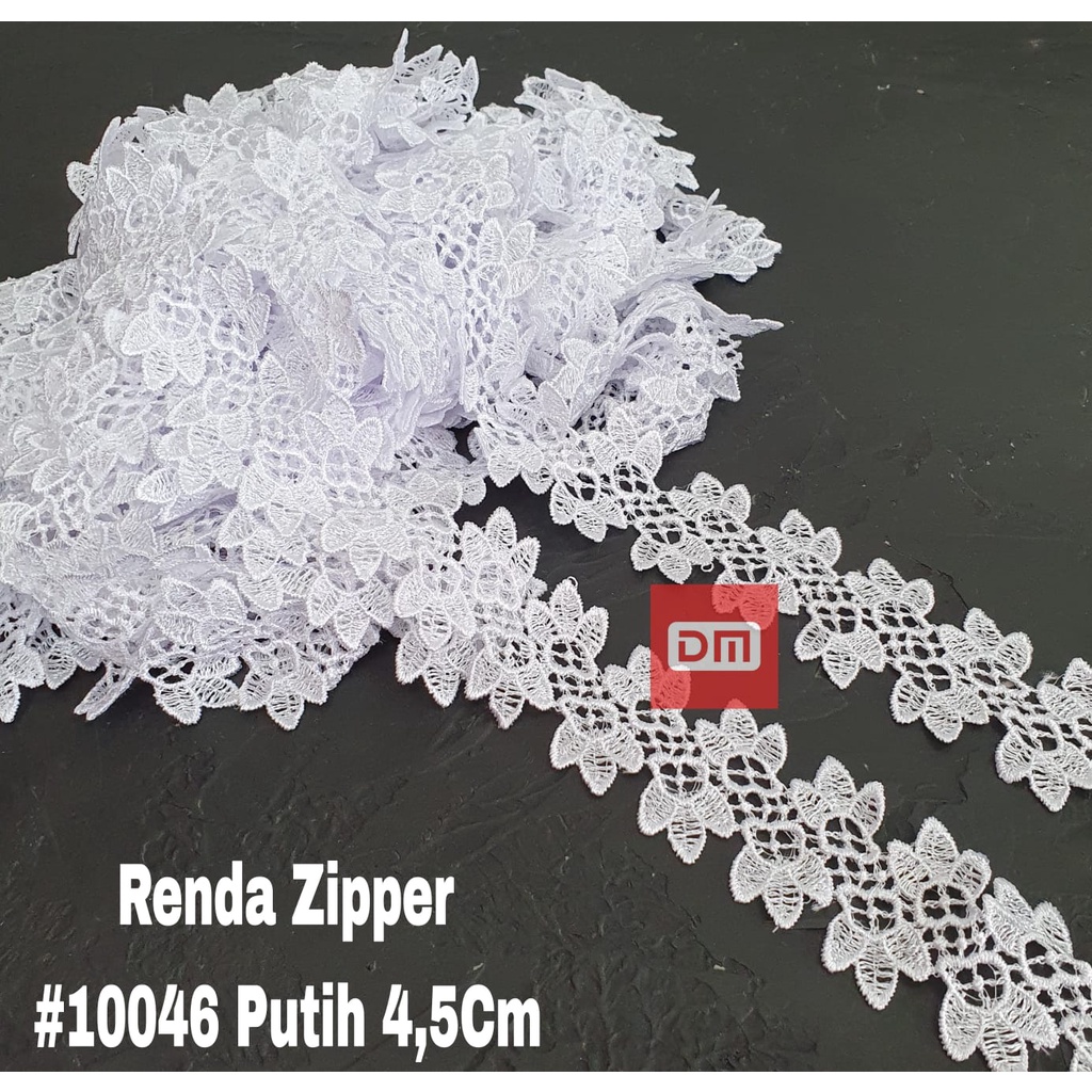 Renda Zipper #10046 Lebar 4,5cm