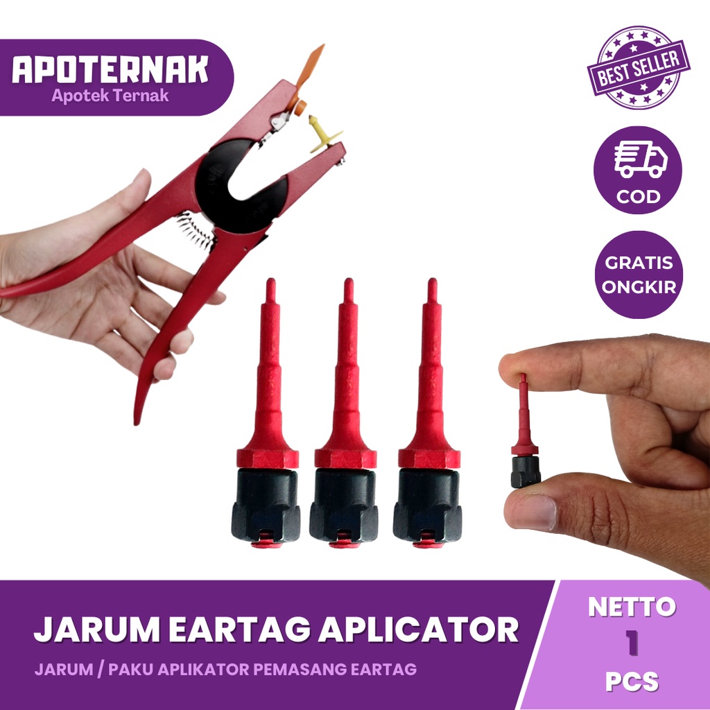 Paku EarTag Aplikator 1 Pcs | Pin Ear Tag Applicator Sapi Kambing Domba dll