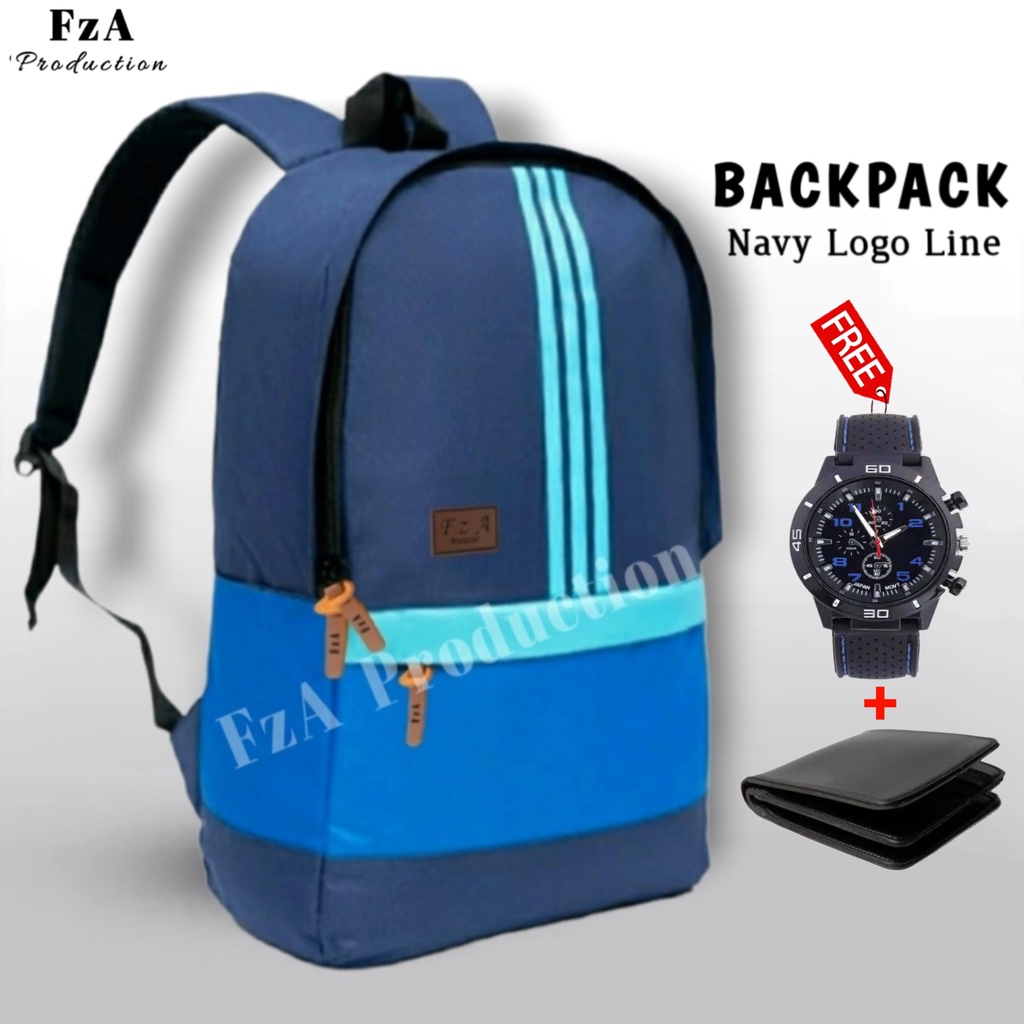 Tas Ransel Punggung Distro Casual Pria Wanita / Tas Ransel Laptop Original - FzA