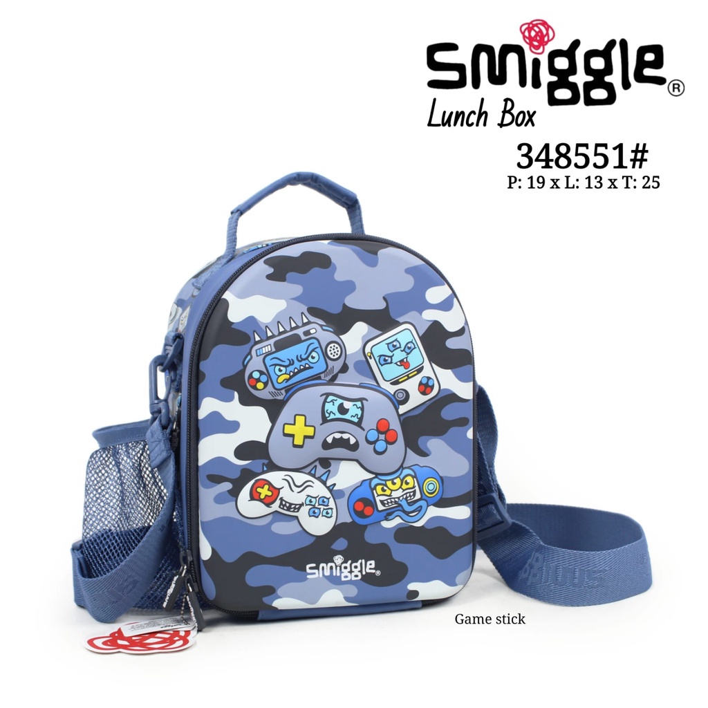 Smiggle Away Game Blue Backpack Lunchbag Pencil Case Set