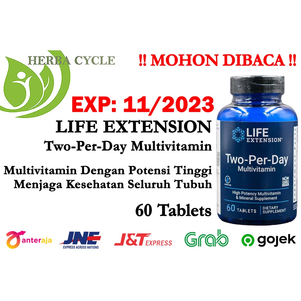 Life Extension Two Per Day Tablets 60tab Multivitamin Mineral ORI USA