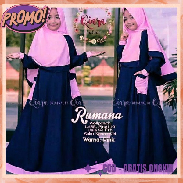 Setelan Keren Bju Kurung Malaysia Pesta Games2023 Baju Muslim Perempuan Remaja Lebaran Mewah Syari P