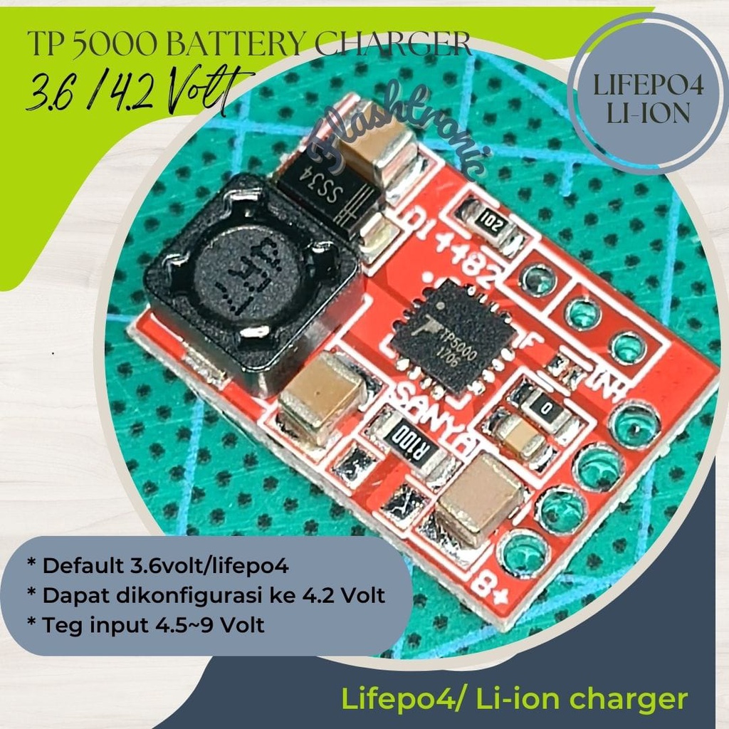TP5000 Lifepo4 Li-on Baterai charger