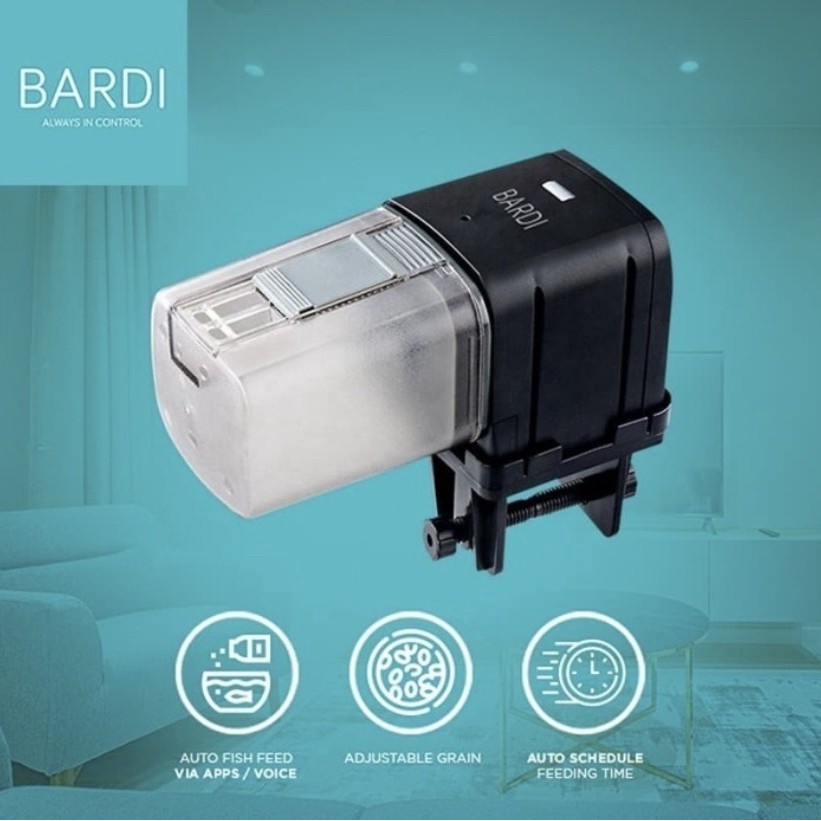 BARDI Smart Fish Feeder Pakan Tempat Makan Ikan Otomatis Wifi Alexa Home Automation