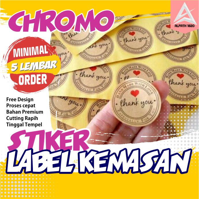 

CETAK STIKER LABEL KEMASAN CROMO / PRINT STICKER LABEL CHROMO / LABEL NAMA ONLINE SHOP / STIKER LABEL MAKANAN MINUMAN / STIKER CUSTOM LABEL KEMASAN BOTOL MINUMAN / STIKER LABEL KROMO A3+ / PRINT STICKER LABEL CUSTOM / JASA PRINT STICKER / LABEL KEMASAN