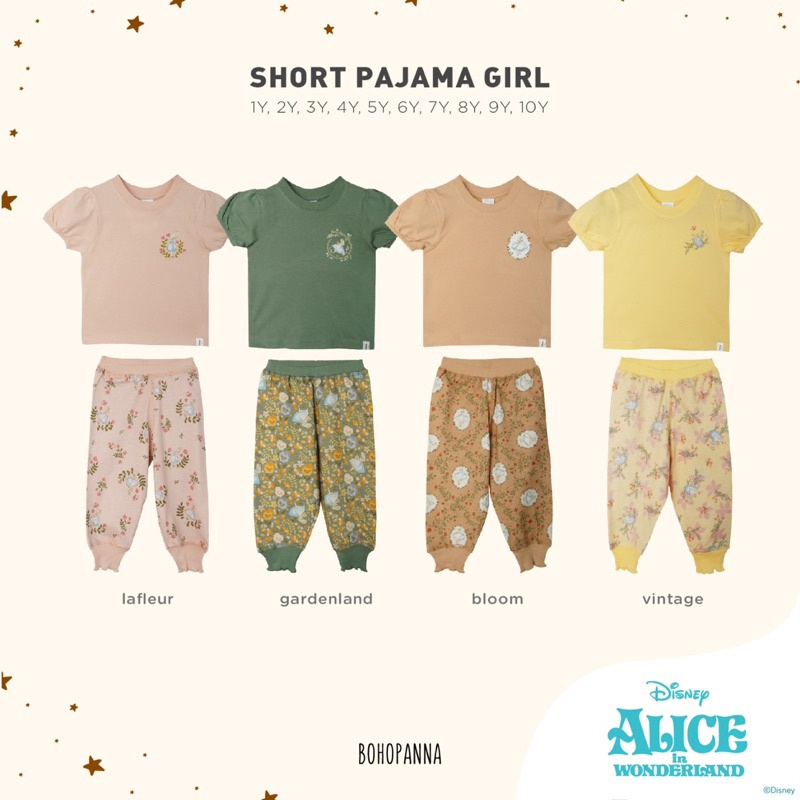 Bohopanna Short Pajama Girl - Alice in Wonderland