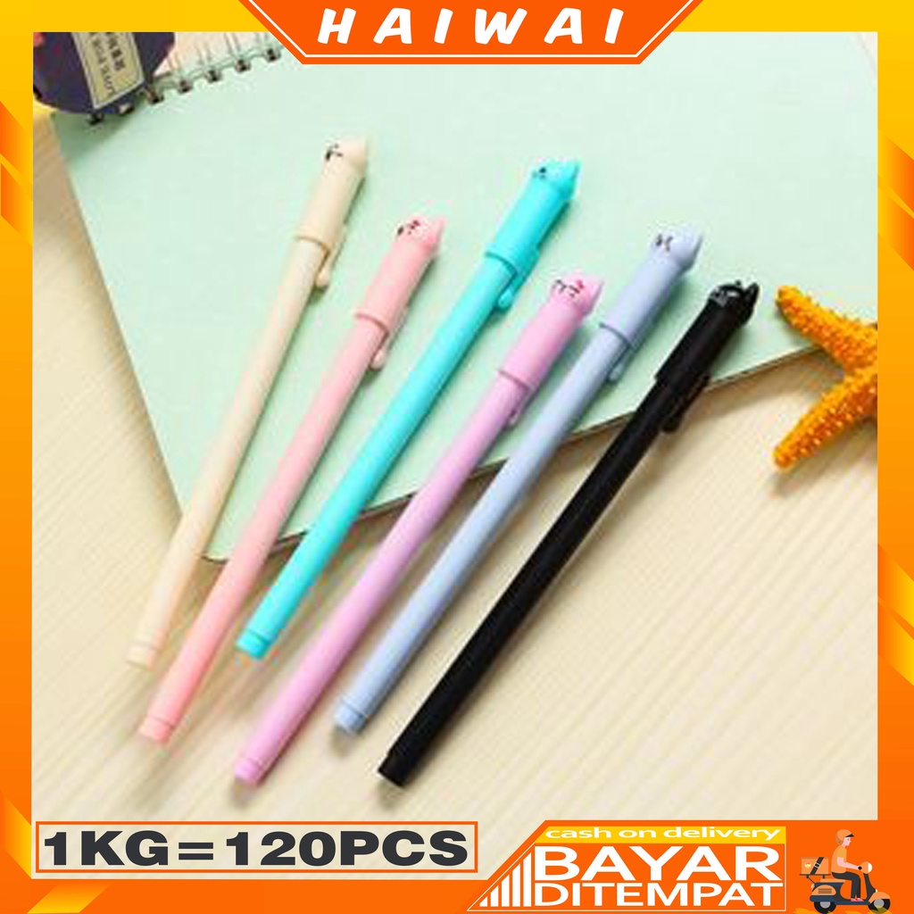 

HaiWai COD Pena Cute Karakter Gliter / Pulpen Tinta Cair Motif Kucing Bunga / Pena Gel P11