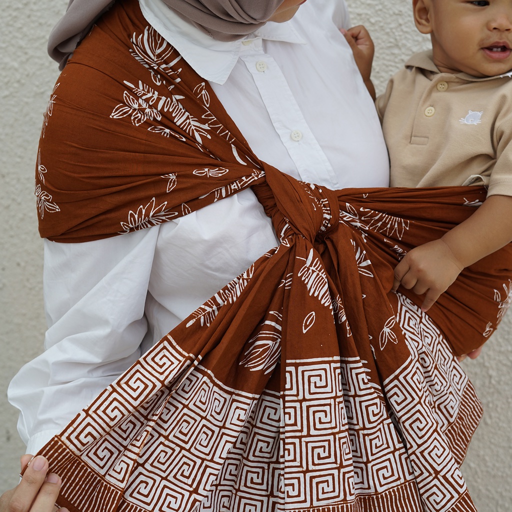 Kain jarik/gendongan bayi batik cap - daun series