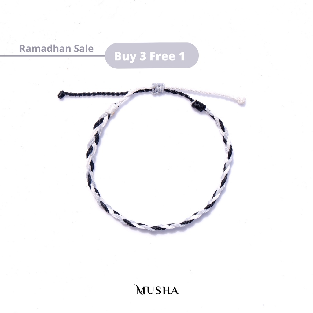 Musha Water-Repellent Bracelet - Monochrome | Gelang Tali Gelang Pria Gelang Wanita