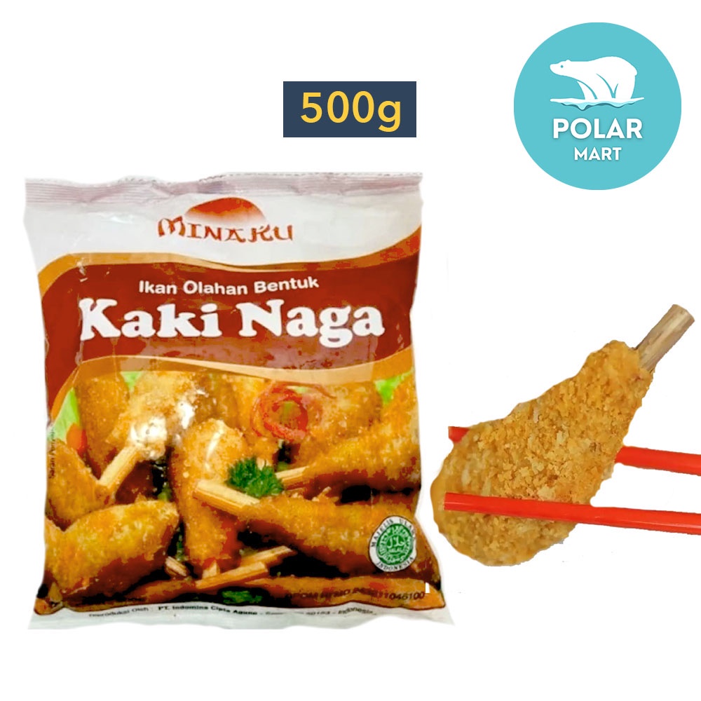 Minaku Olahan Ikan bentuk Kaki Naga 500 Gram (FROZEN FOOD BANDUNG)
