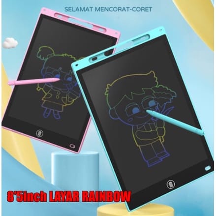 SKY-[✅COD] LCD DRAWING TABLET PAPAN TULIS ANAK WRITTING LCD WARNA WARNI / Papan Tulis LCD 8,5 Inch Gambar Untuk Anak Dan Dewasa